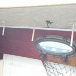 Keeping epoxy from dripping into cabin.