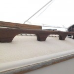 Old varnish on trim vs. new oil on handrails